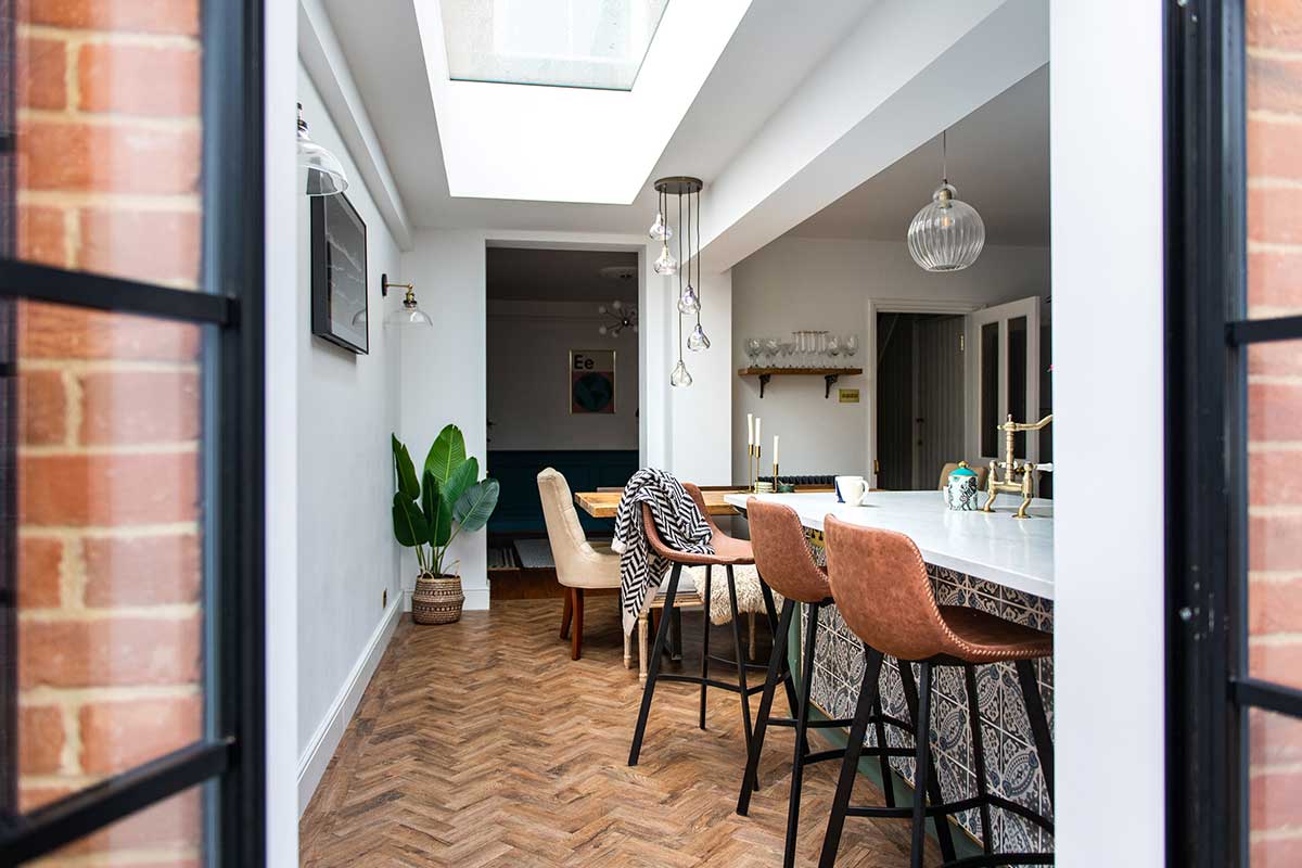 vario by velux bespoke long slim rooflight side extension