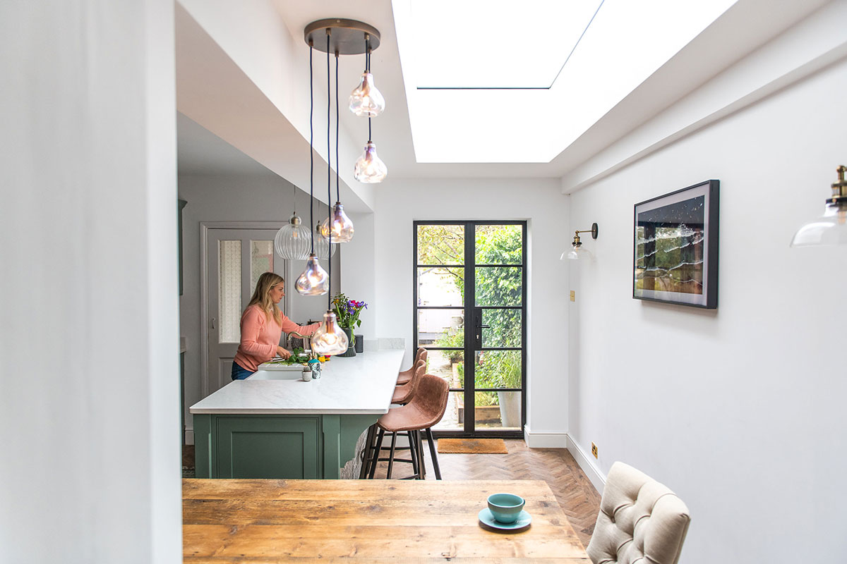 vario by velux bespoke long slim rooflight side extension