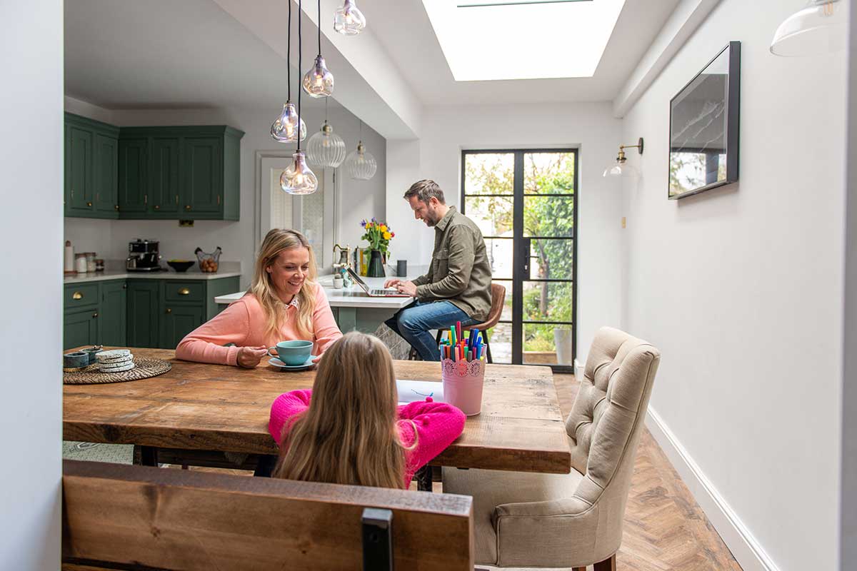 vario by velux bespoke long slim rooflight side extension